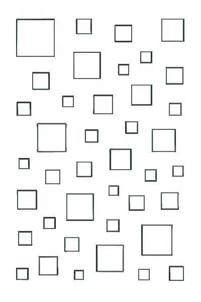 Schwarze Quadratmuster auf weißem Hintergrund