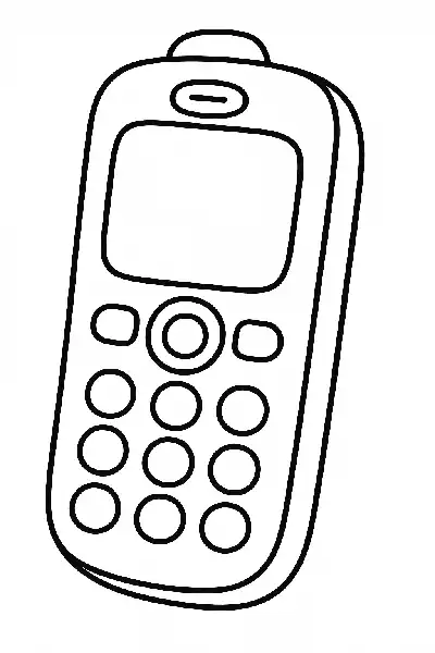 Spielzeug-Handy zum Ausmalen