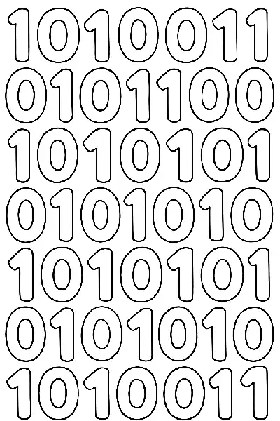 Binäre Zahlen zum Ausmalen