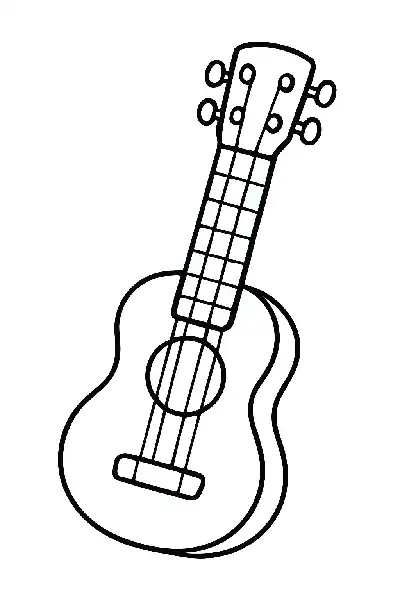 Akustische Gitarre zum Ausmalen