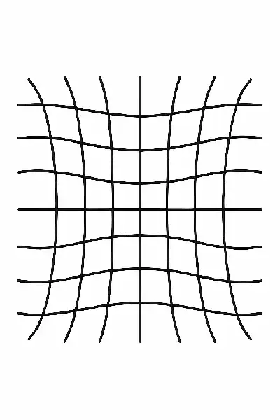 Geometrisches Gitter in Schwarz-Weiß
