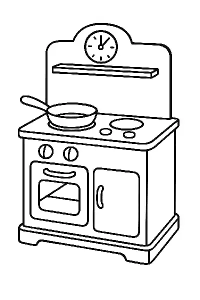 Spielzeugküche zum Ausmalen
