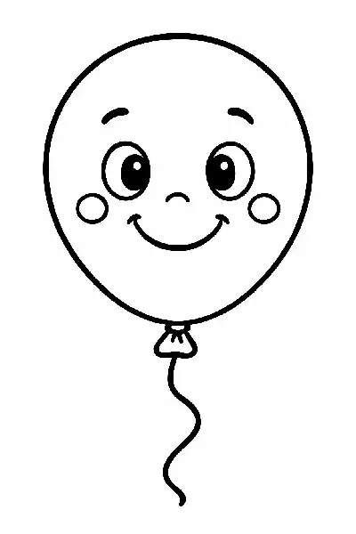 Lustiger Balloncharakter zum Ausmalen