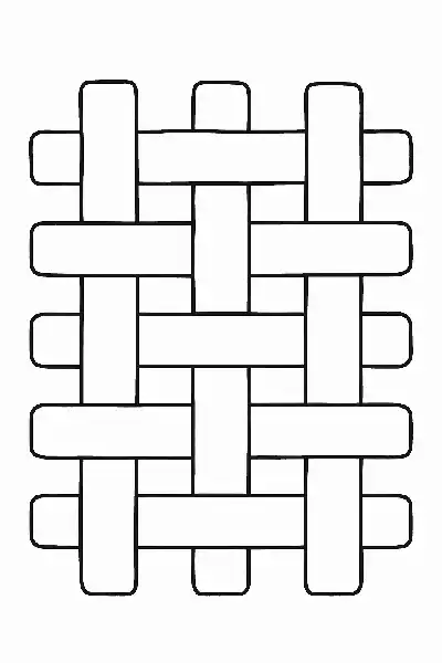 Gewebtes Bändermuster zum Ausmalen