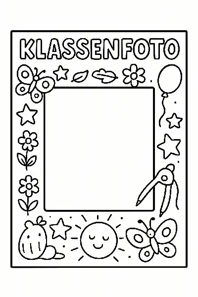 Klassenzimmerrahmen zum Ausmalen