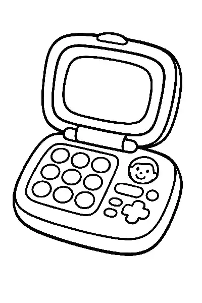Spielzeug-Laptop zum Ausmalen