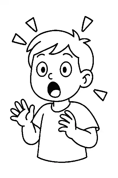 Erstaunlicher Blick eines Kindes