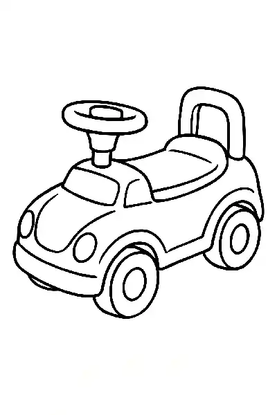 Kinderfahrzeug zum Ausmalen