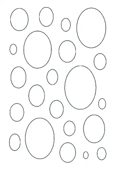 Einfache ovale Formen zum Ausmalen