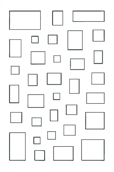 Geometrische Anordnung von Rechtecken