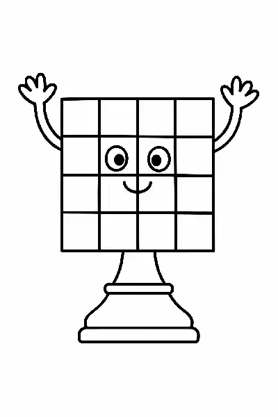 Lächelndes Schachbrett-Charakter