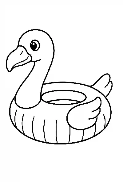 Schwanenpool im minimalistischen Design