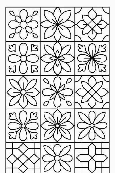 Kachelmuster in symmetrischem Design