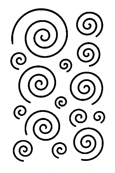 Spiralenmuster für Kinder zum Ausmalen