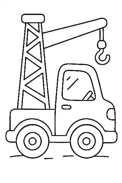 Kranwagen zum Ausmalen