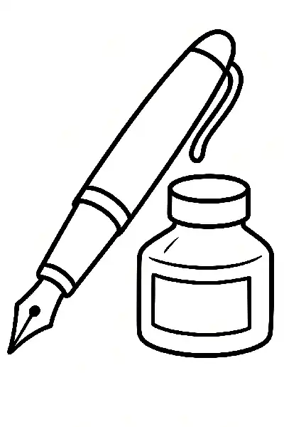 Federhalter und Tinte