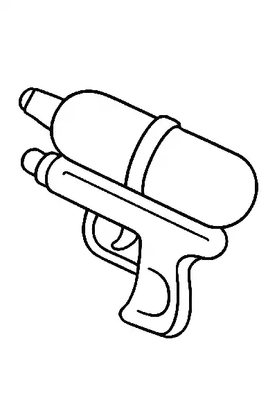 Wasserpistole zum Ausmalen