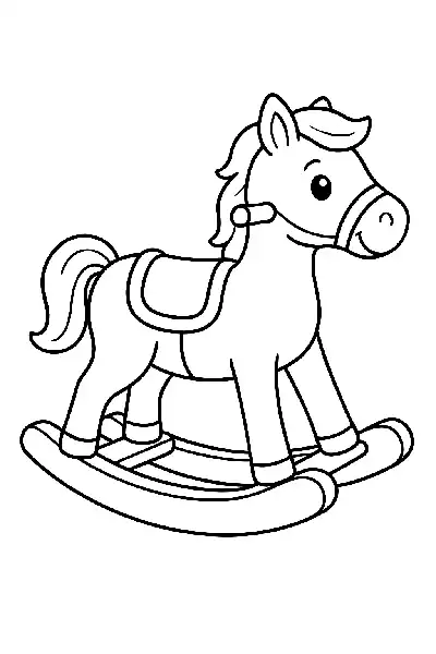 Schaukeltier im Cartoon-Stil