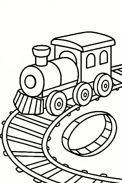 Holzspielzeugzug auf Schienen