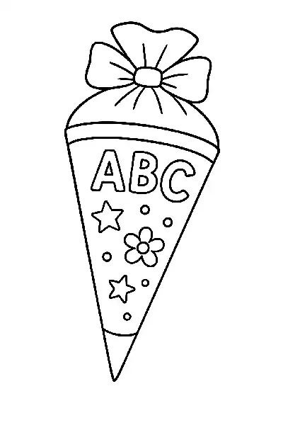 Schultüte zum Ausmalen