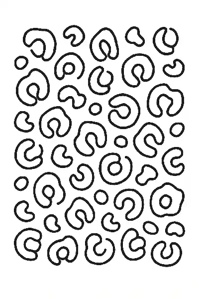 Leopardmuster in klaren Linien