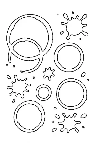 Kaffeflecken und Spritzer Kunst