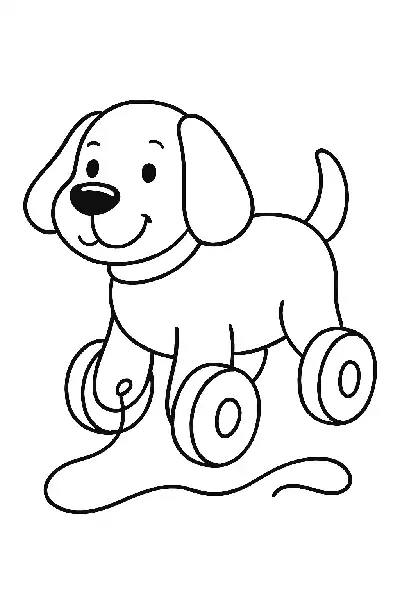 Zieh-hund Spielzeug zum Ausmalen