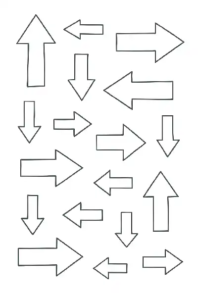 Pfeile in alle Richtungen