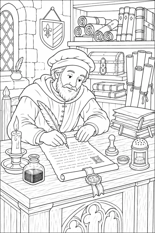 Der Astrologe studiert die Sternenkarte