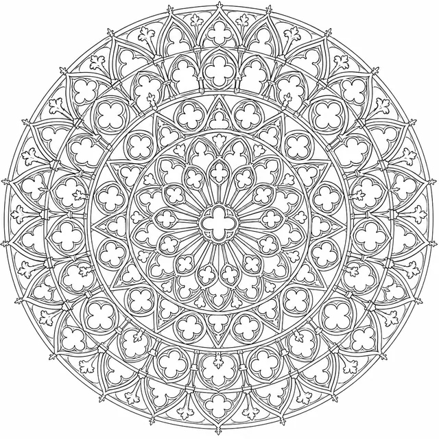 Mandala des gotischen Maßwerks