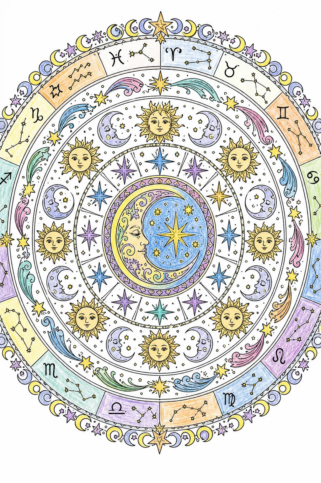 Mandala der Mond-Sterne-Magie
