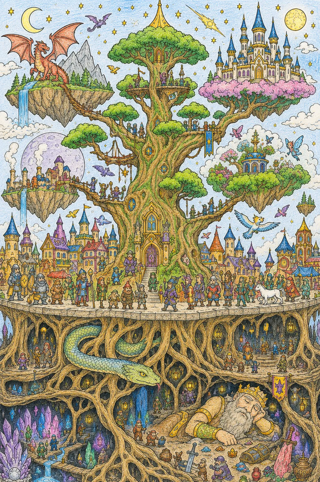 Panorama: The World Tree and All Realms