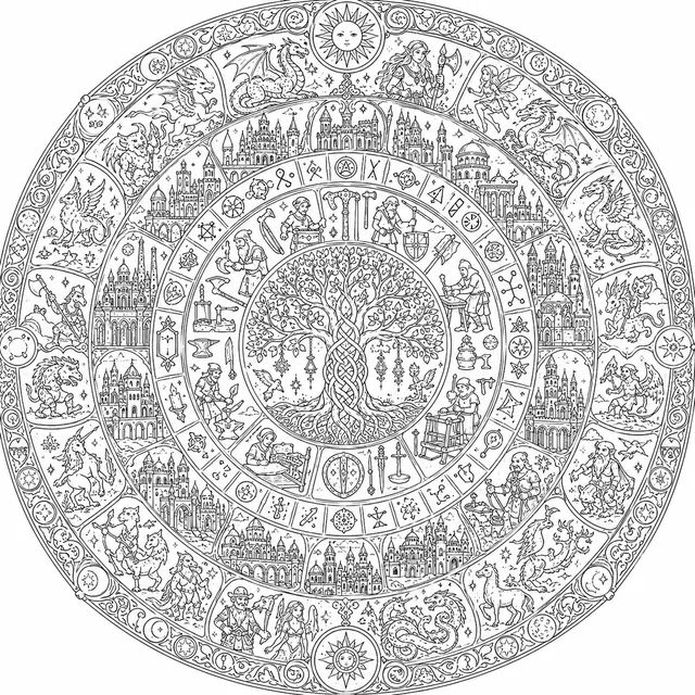 Mandala der Weltenbaumsymbolik – Das 1000. Motiv