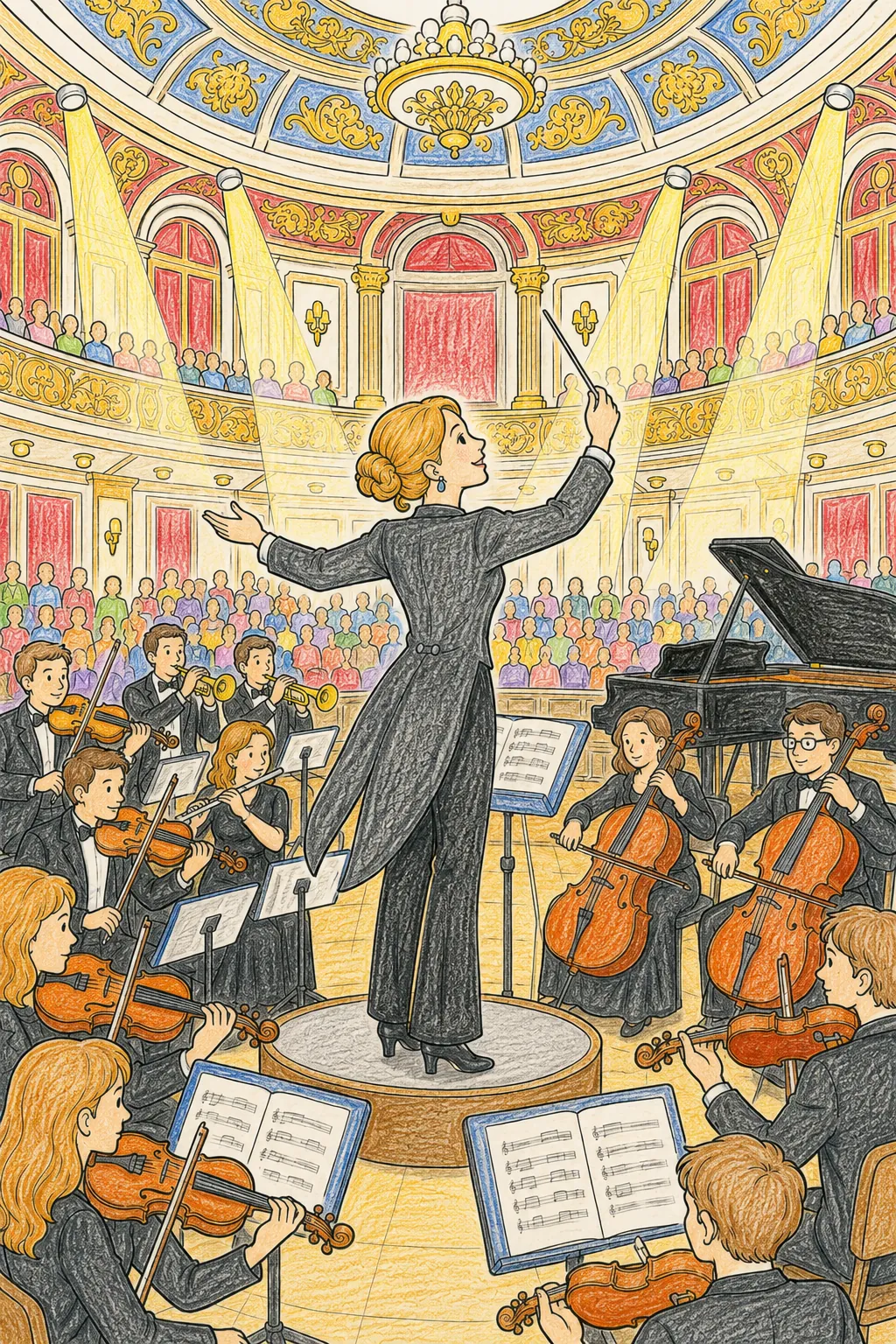 Die Dirigentin leitet das Stadtorchester im Konzerthaus