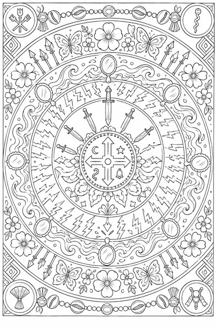 Afro-Brasilianisches Mandala aus Orixá-Symbolen