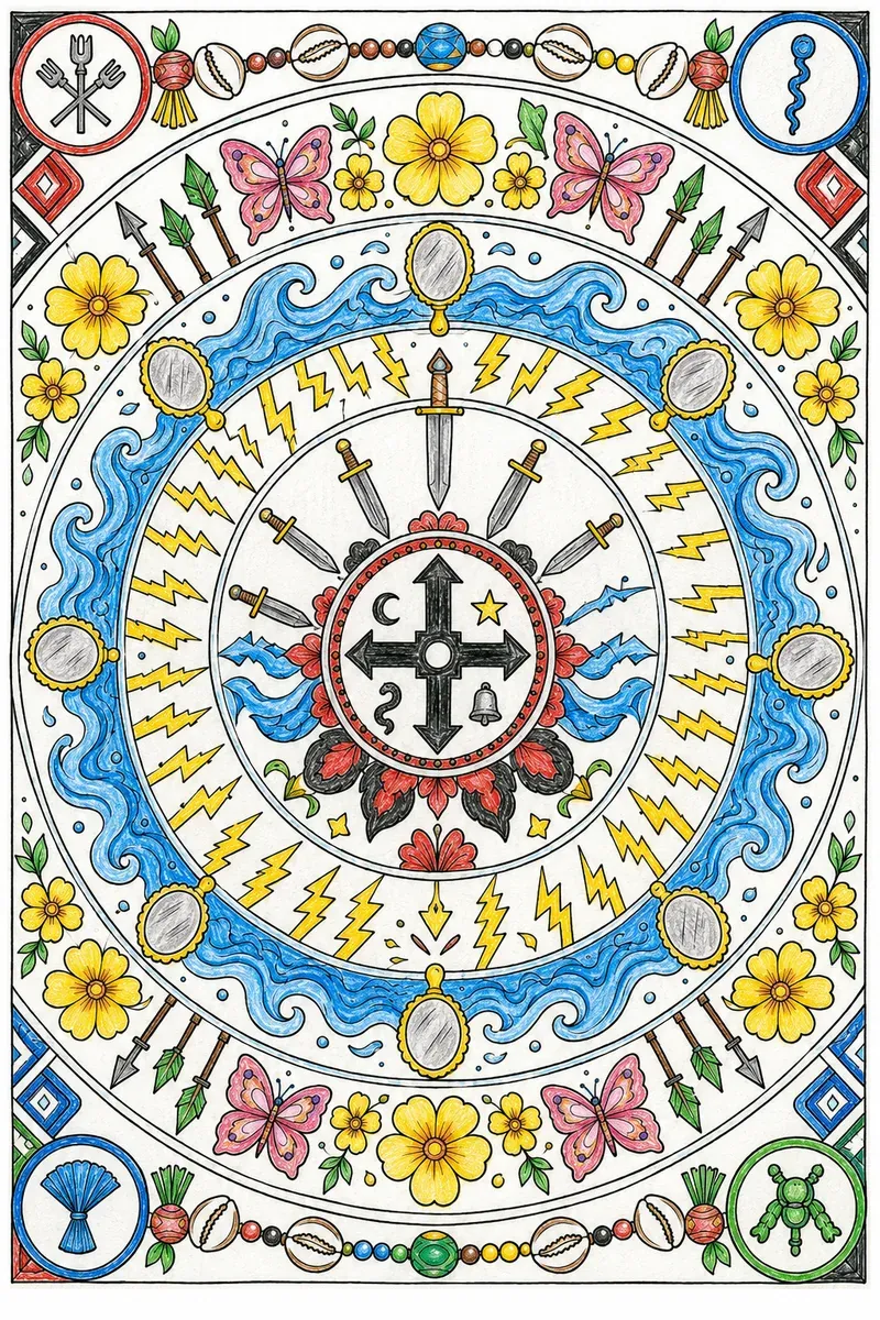 Afro-Brazilian Mandala from Orixá Symbols