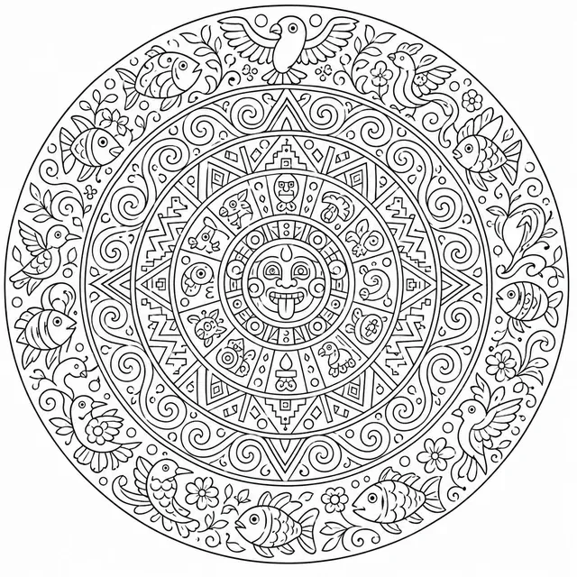 Volkskunst-Mandala aus Lateinamerika