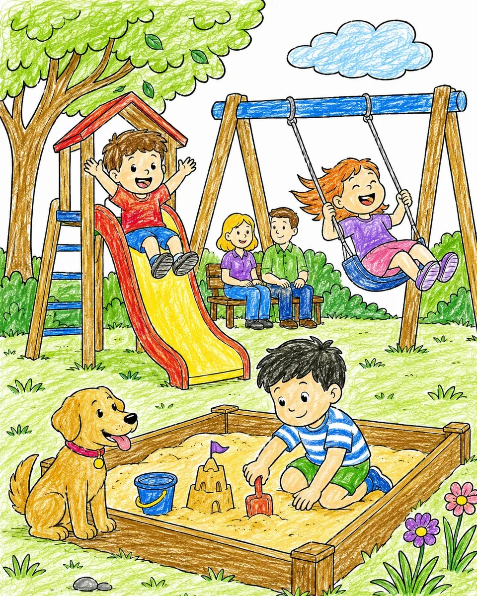 Kinder auf dem Spielplatz