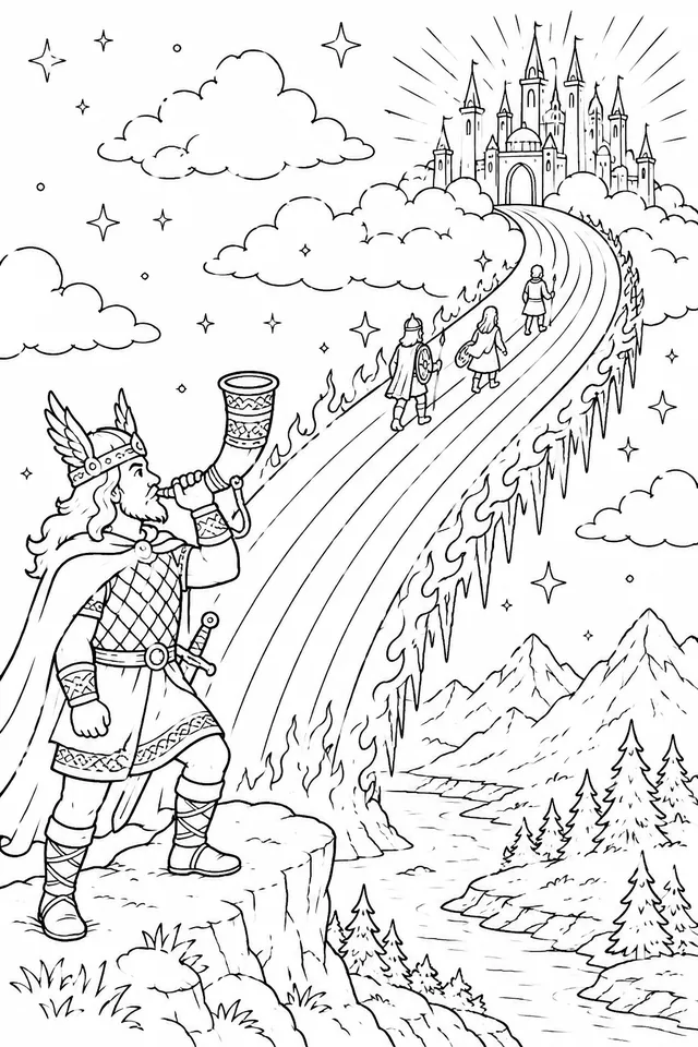 Bifröst, die leuchtende Regenbogenbrücke, verbindet Midgard mit Asgard