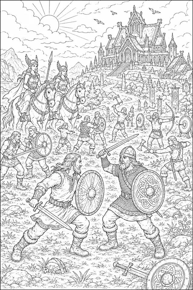 Die Einherjar – die Krieger Valhallas üben täglich, um bei Ragnarök zu kämpfen