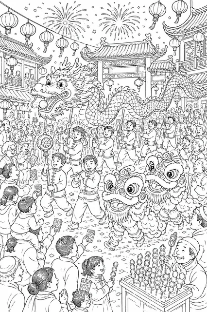 Chinese New Year: Grand Dragon Dance and Fireworks Parade