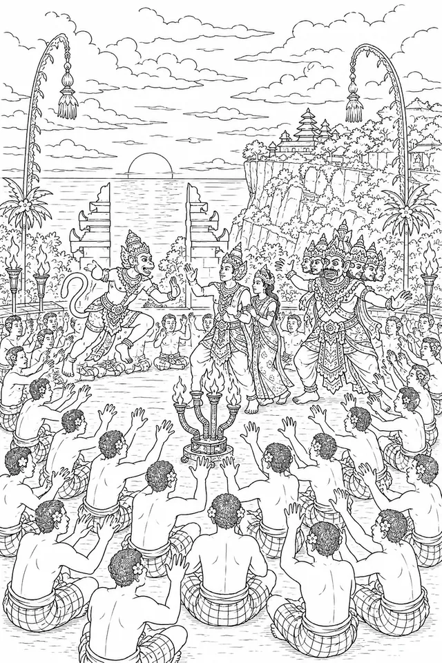 Kecak-Tanz auf Bali: Die Ramayana-Geschichte im Fackelschein