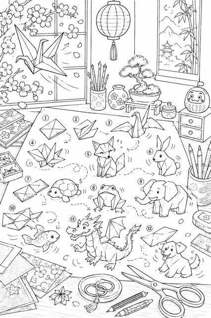 Origami Animals Waking to Life and Leaving Their Paper Nest