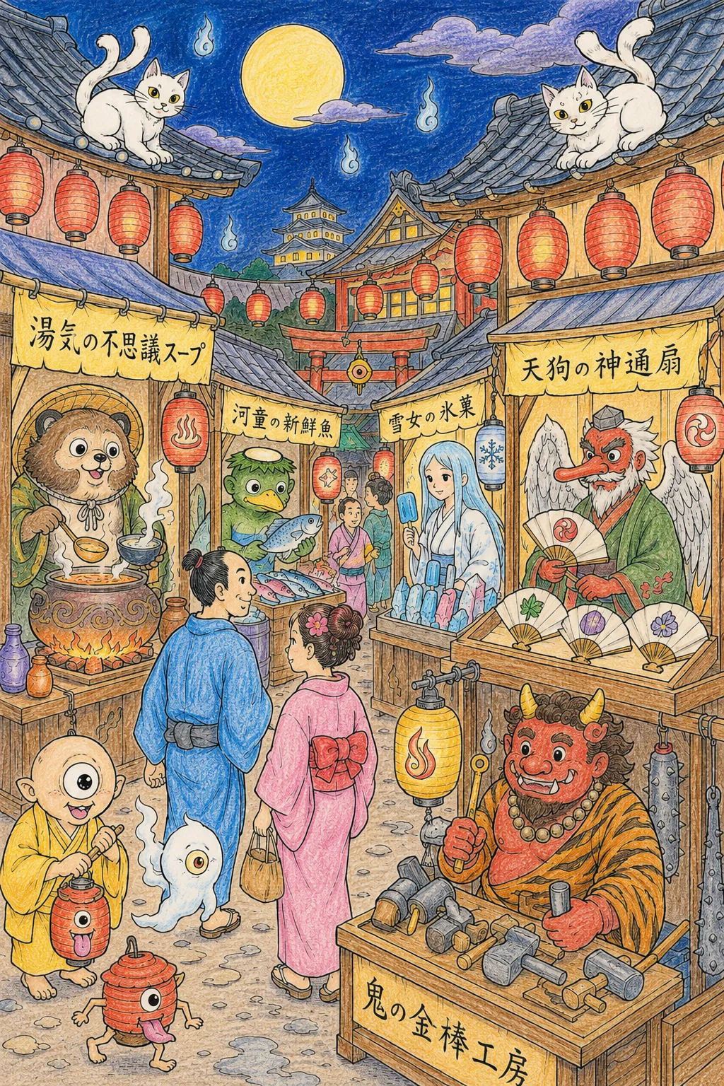 夜晚隐藏的江户妖怪市场：灵魂买卖