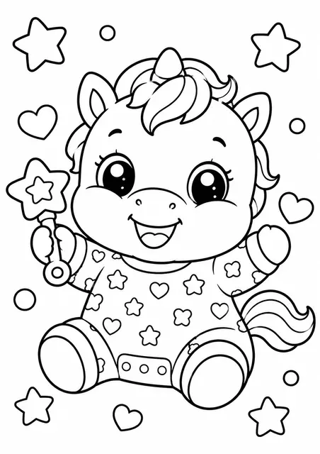 Das Baby-Einhorn im Glitzer-Strampler