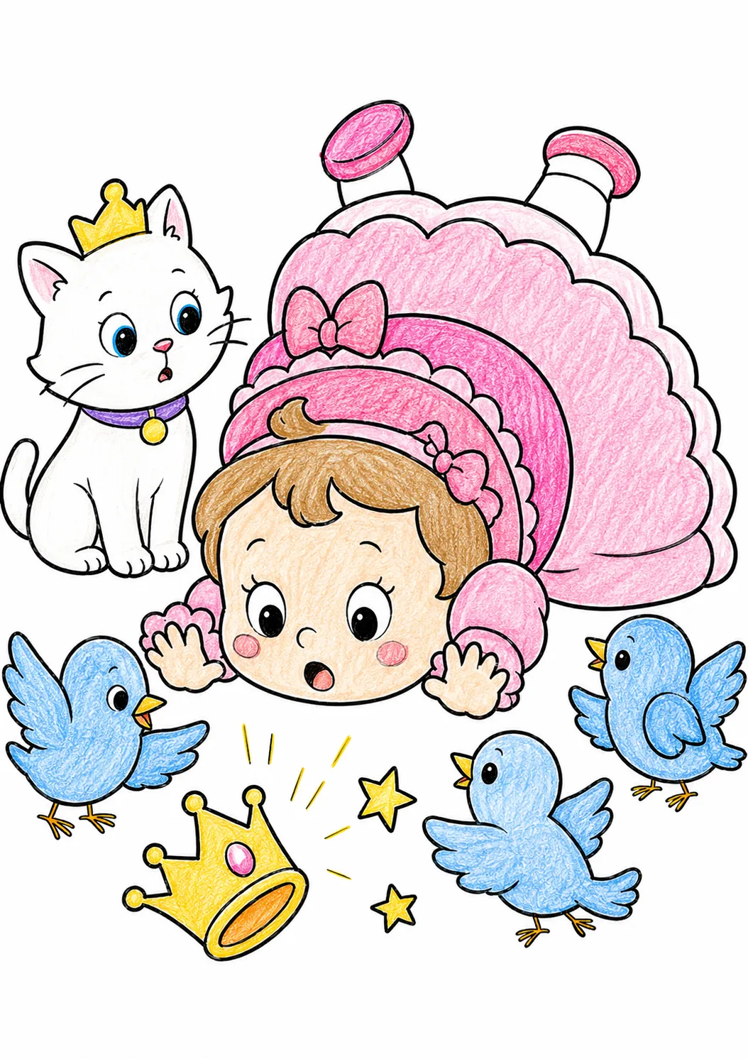 La princesa bebé hace su primera reverencia