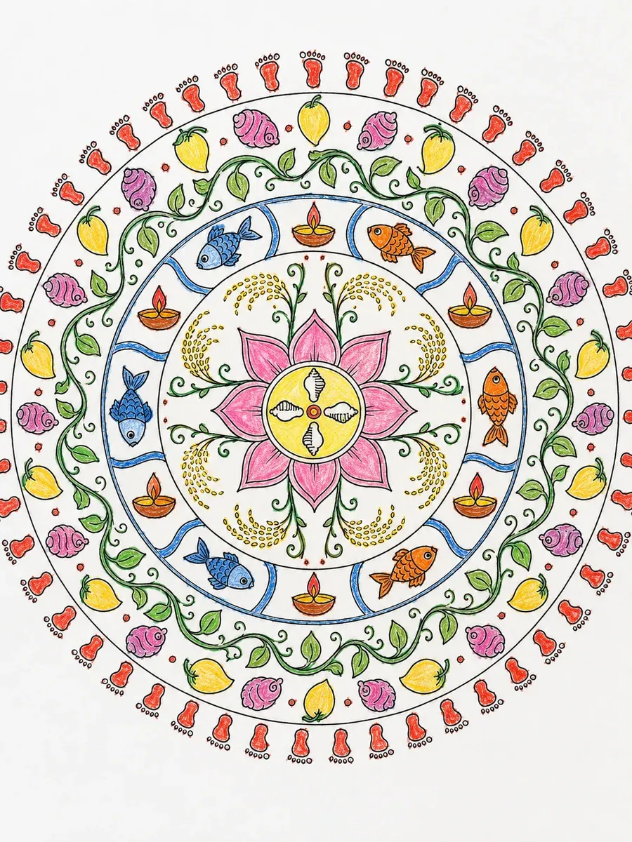 Das bengalische Alpana-Mandala