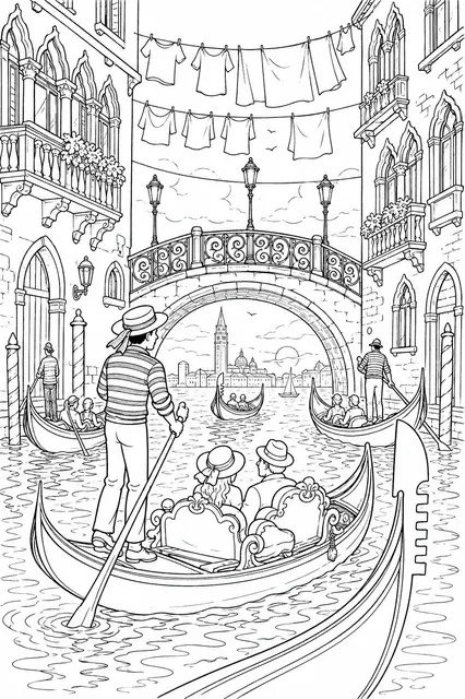 Der Gondoliere in Venedig