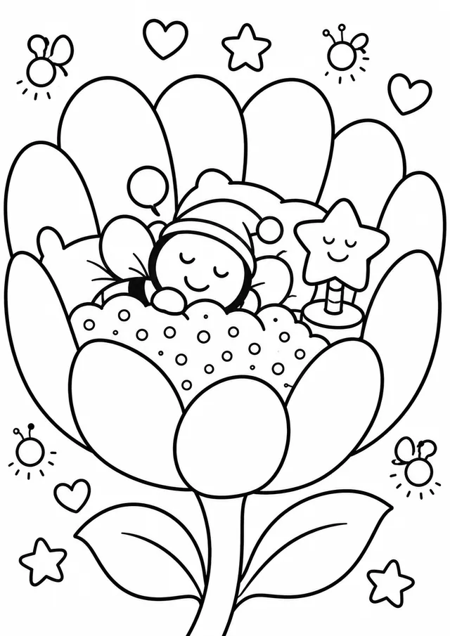 Die Blüte als gemütliches Bienen-Bett