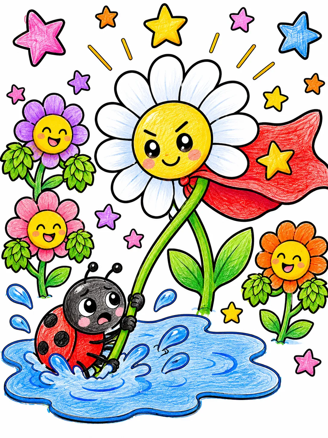 英雄花朵拯救小甲虫